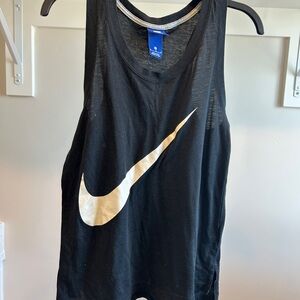 Nike Black Tank Top with White Logo